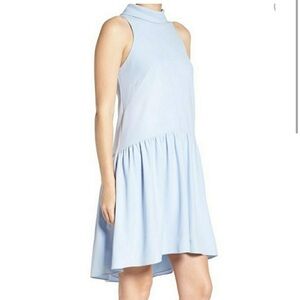 𝅺eliza J High Collar Drop Waist Dress